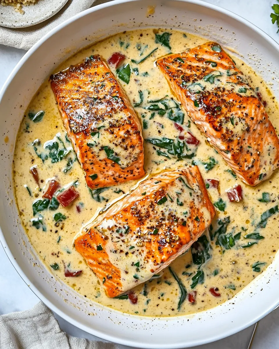delicious Insanely Good Creamy Tuscan Garlic Salmon shot