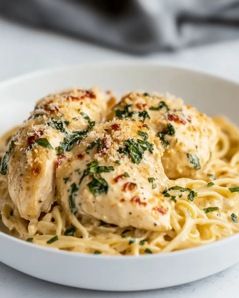 delicious Instant Pot Creamy Parmesan Chicken shot
