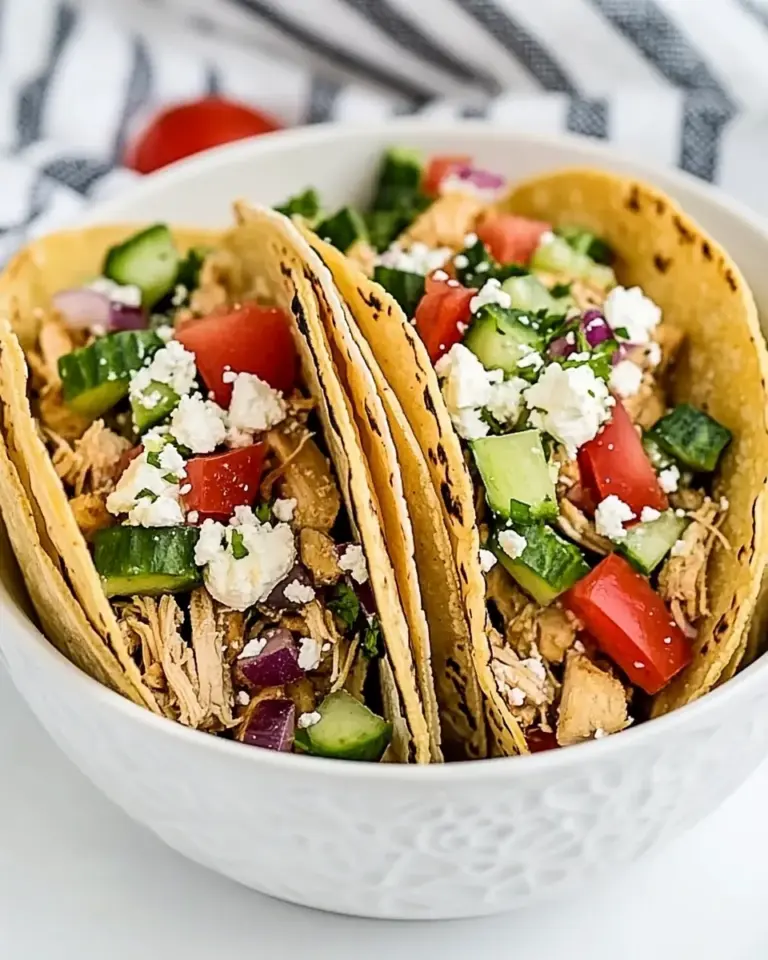 homemade Instant Pot Greek Chicken Tacos photo