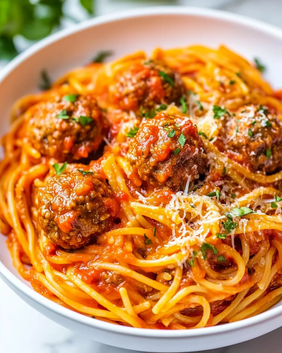 Easy Instant Pot Spaghetti and Meatballs recipe photo