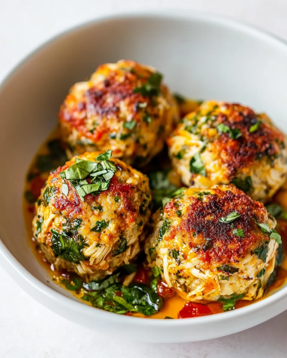 Delicious Italian-Style Chicken Meatballs dish photo