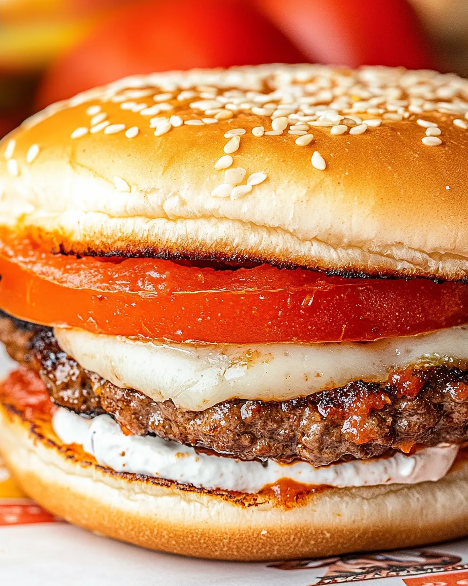 Delicious Italian Burger plate image