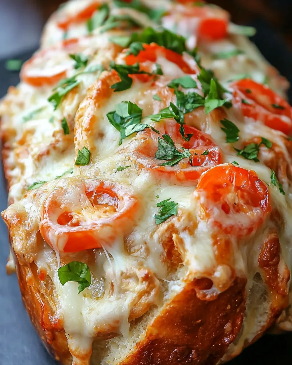 Homemade Italian Chicken Cheesy Bread photo