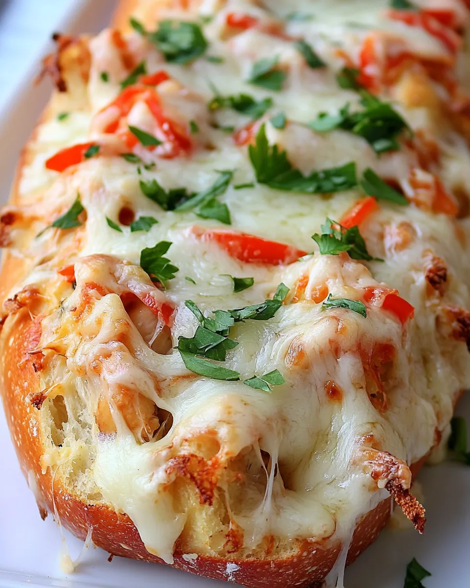 Classic Italian Chicken Cheesy Bread image