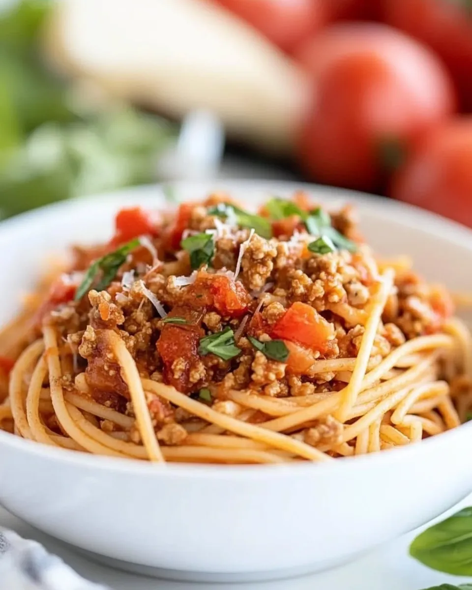 Classic Italian Style Ground Turkey Spaghetti image