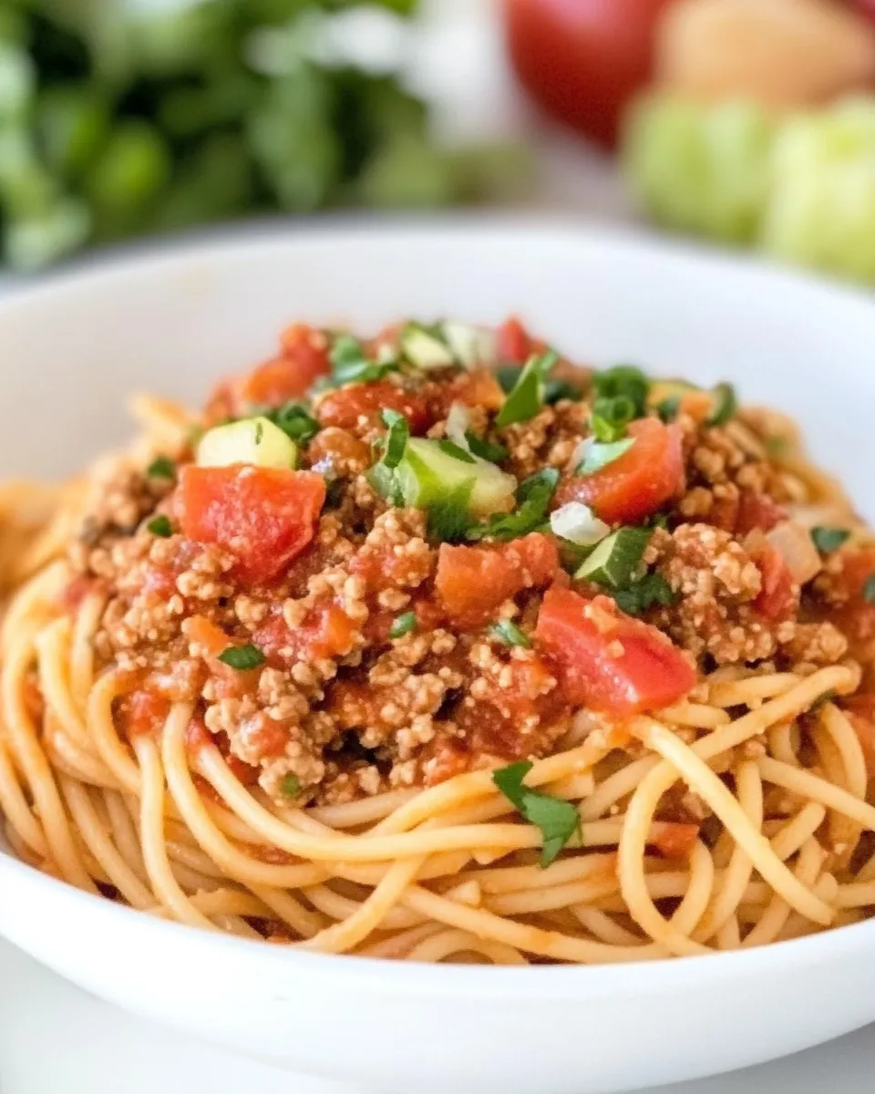 Easy Italian Style Ground Turkey Spaghetti recipe photo