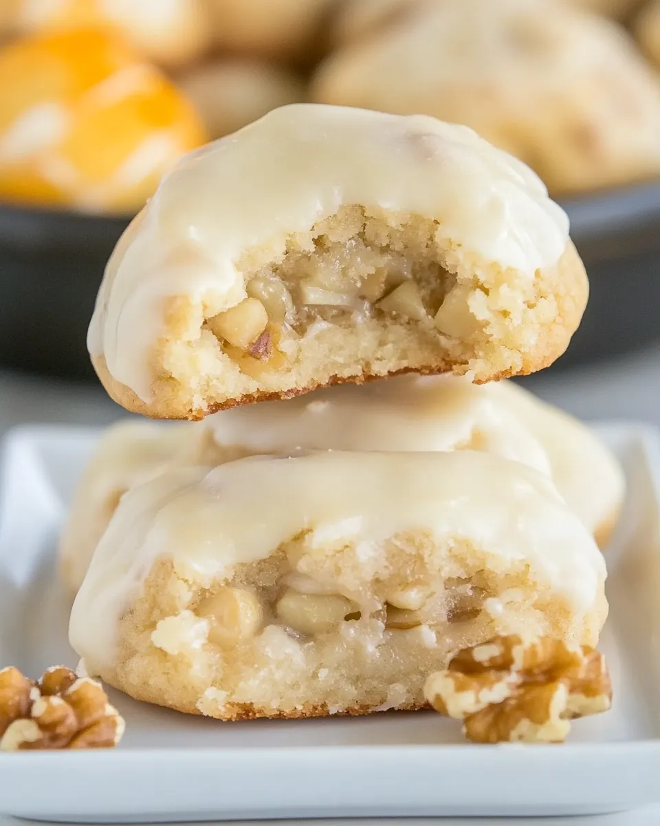 Homemade Italian Walnut Pillow Cookies photo