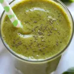 Homemade Kale, Banana, Chia, Hemp Superfood Smoothie photo