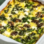 Homemade Kale, Mushroom, and Cheese Breakfast Casserole photo