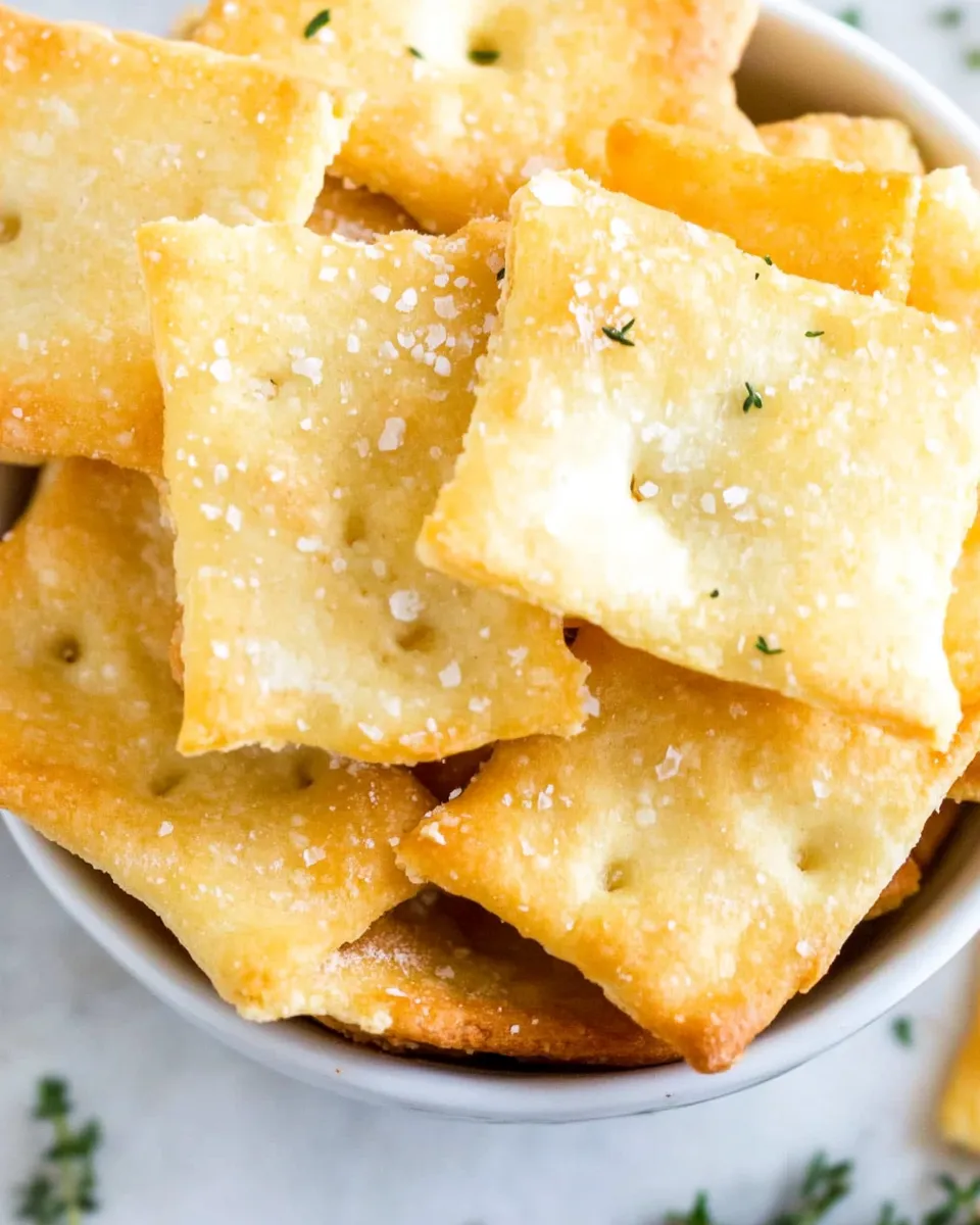 Delicious Keto Crackers plate image