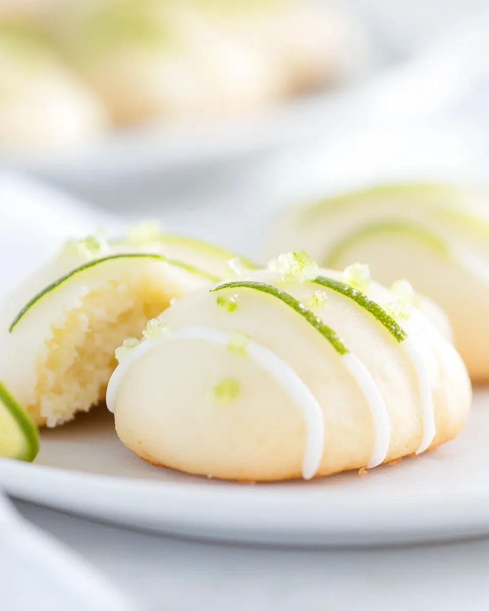Easy Key Lime Cookies plate image