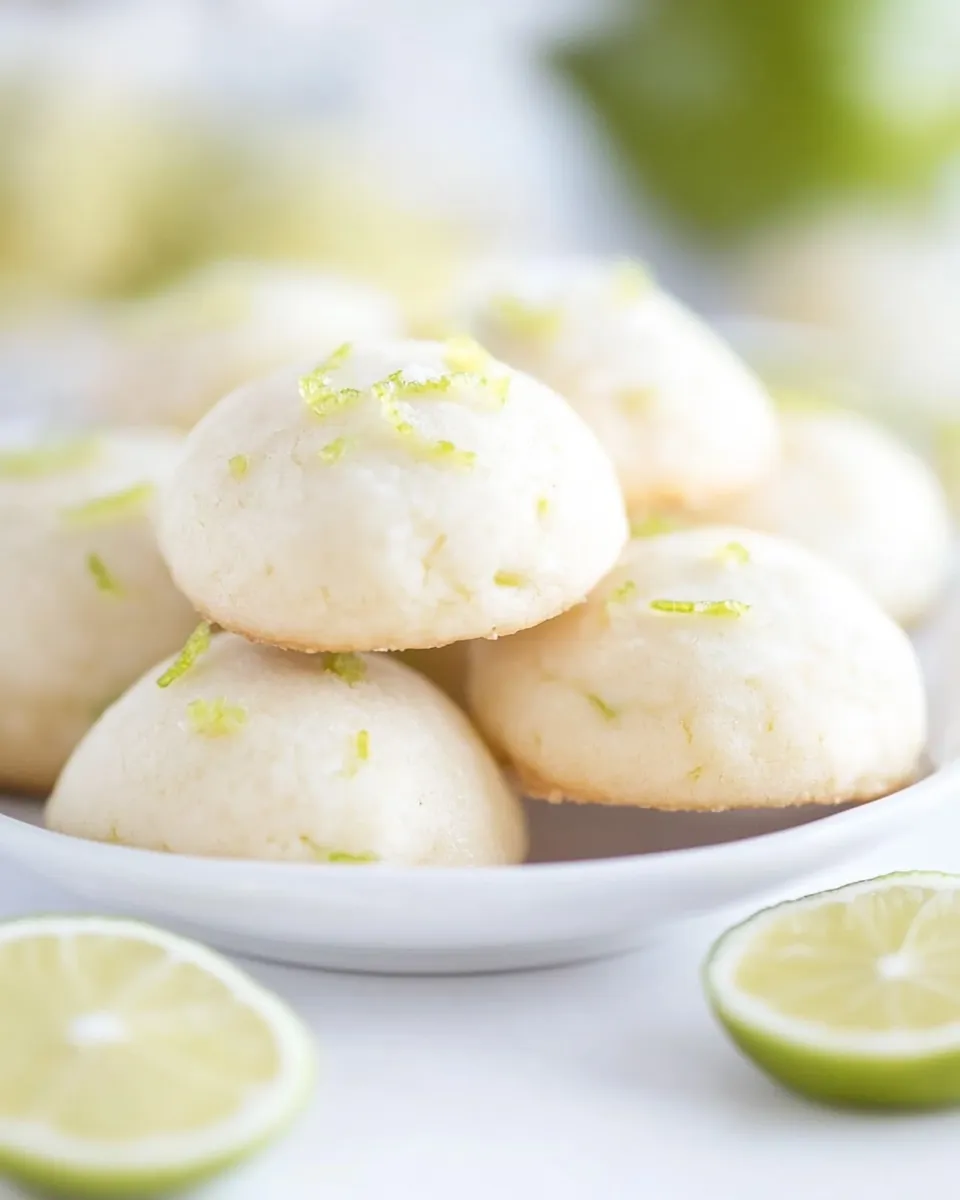 Delicious Key Lime Cookies food shot