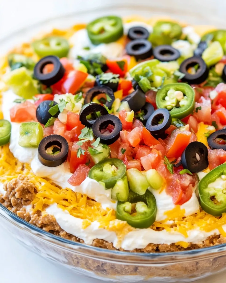 delicious LOADED Taco Dip shot