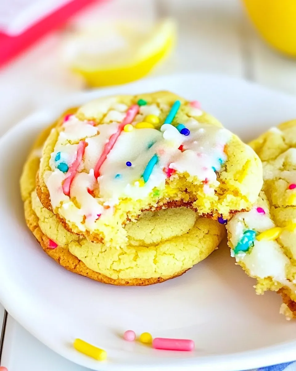 Easy Lemon Cake Mix Cookies recipe photo