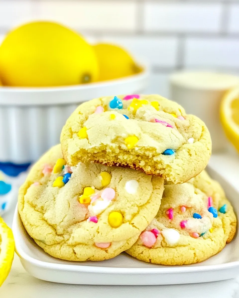 Delicious Lemon Cake Mix Cookies plate image