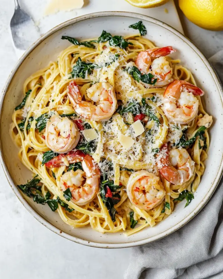 Homemade Lemon Garlic Parmesan Shrimp Pasta photo