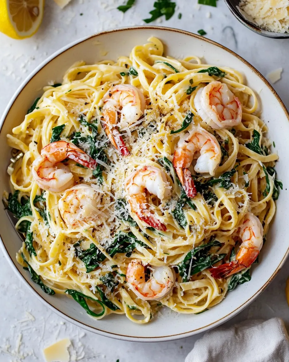 Easy Lemon Garlic Parmesan Shrimp Pasta recipe photo