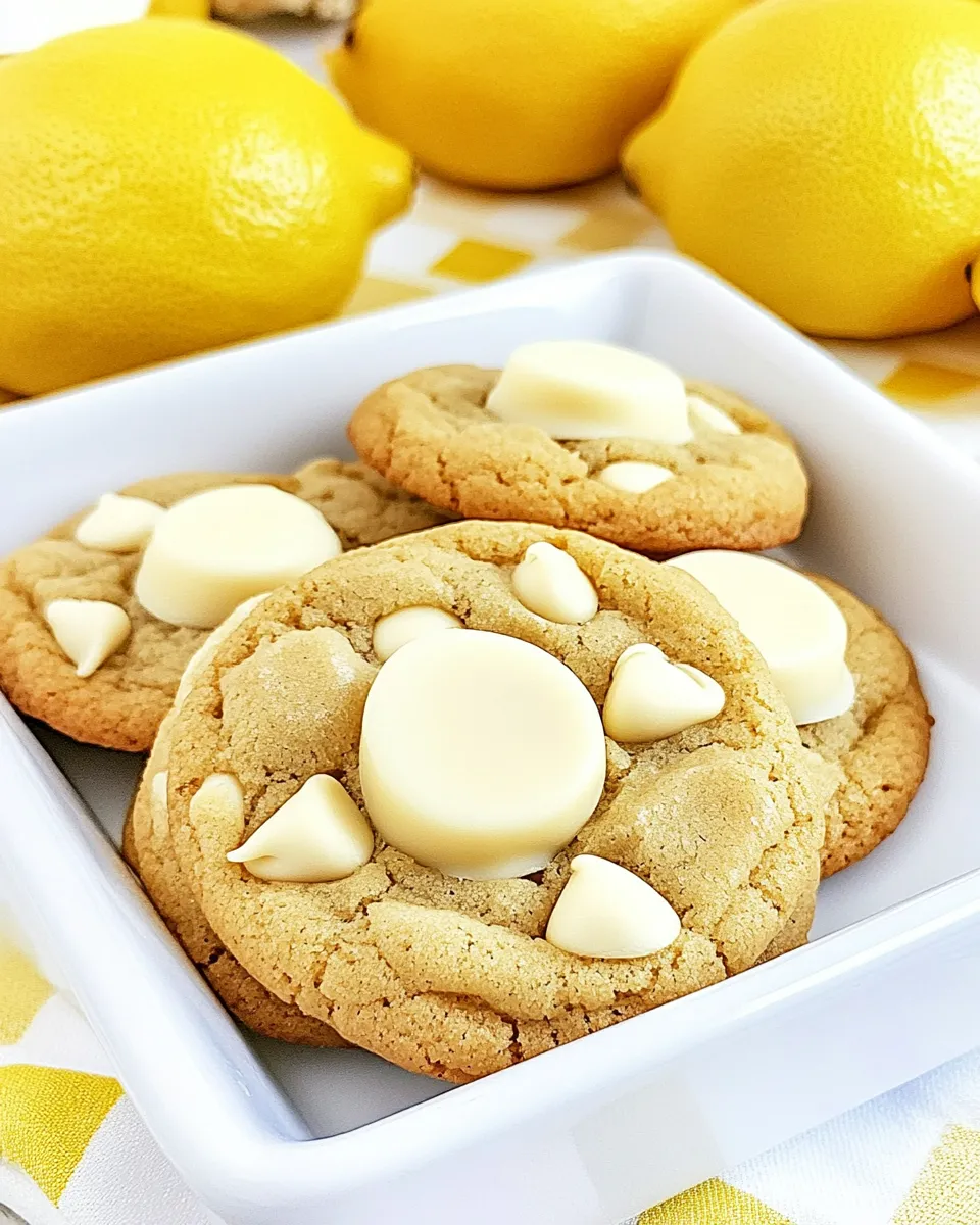 Homemade Lemon White Chocolate Chip Cookies photo