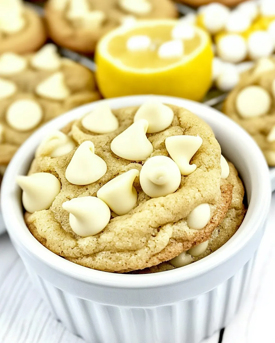 Classic Lemon White Chocolate Chip Cookies image