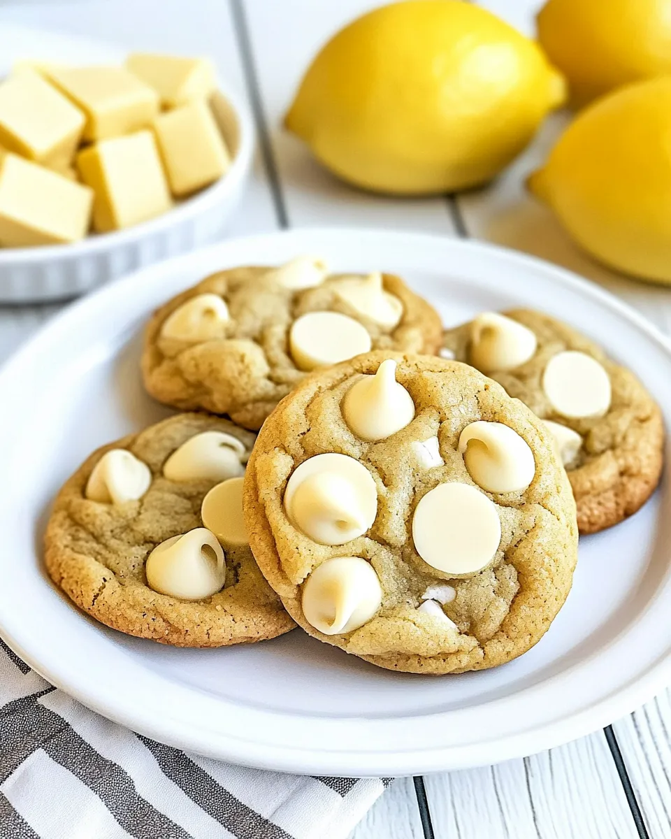 Easy Lemon White Chocolate Chip Cookies recipe photo