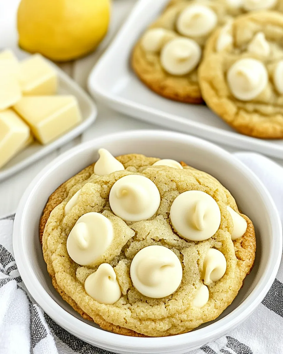 Delicious Lemon White Chocolate Chip Cookies shot