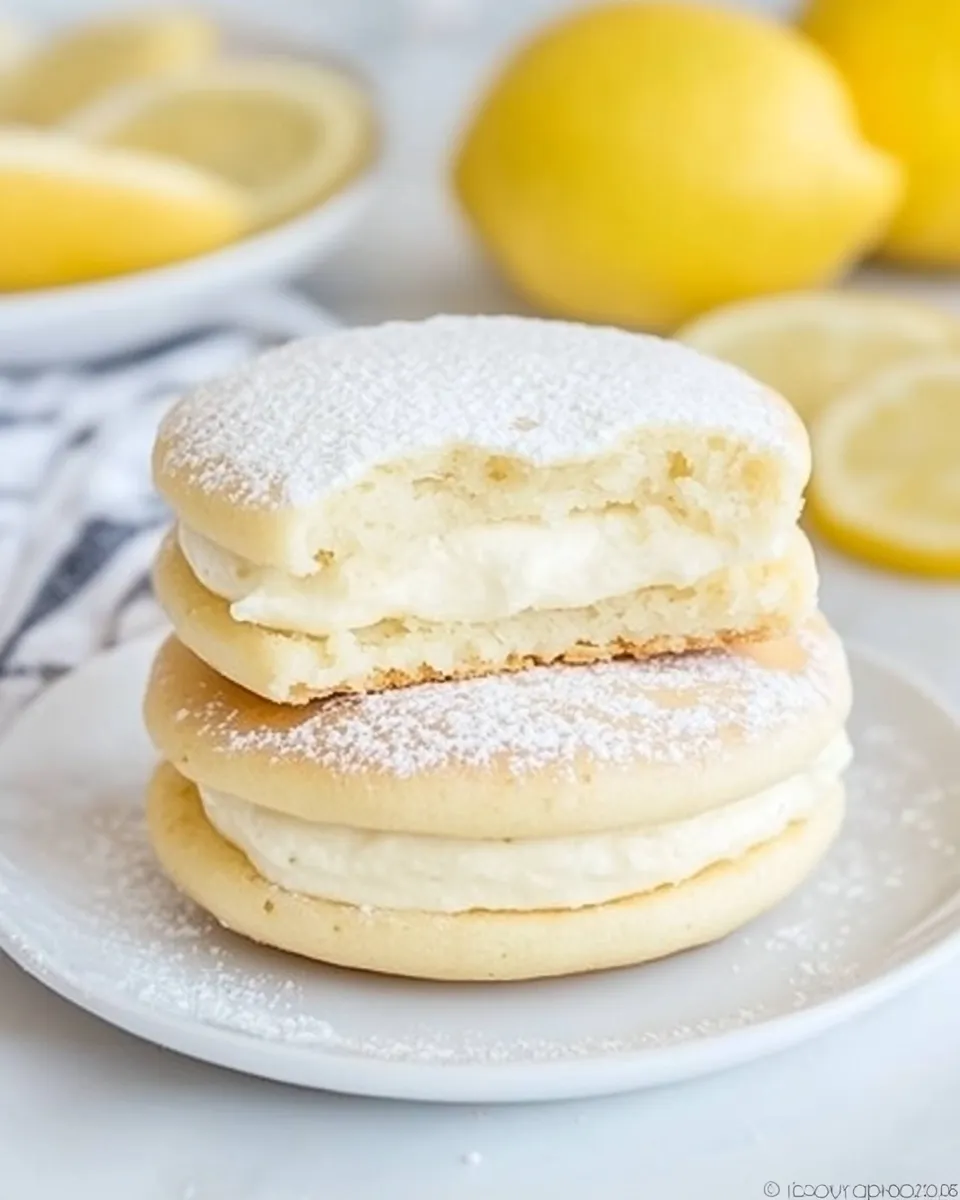 Delicious Lemon Whoopie Pies shot