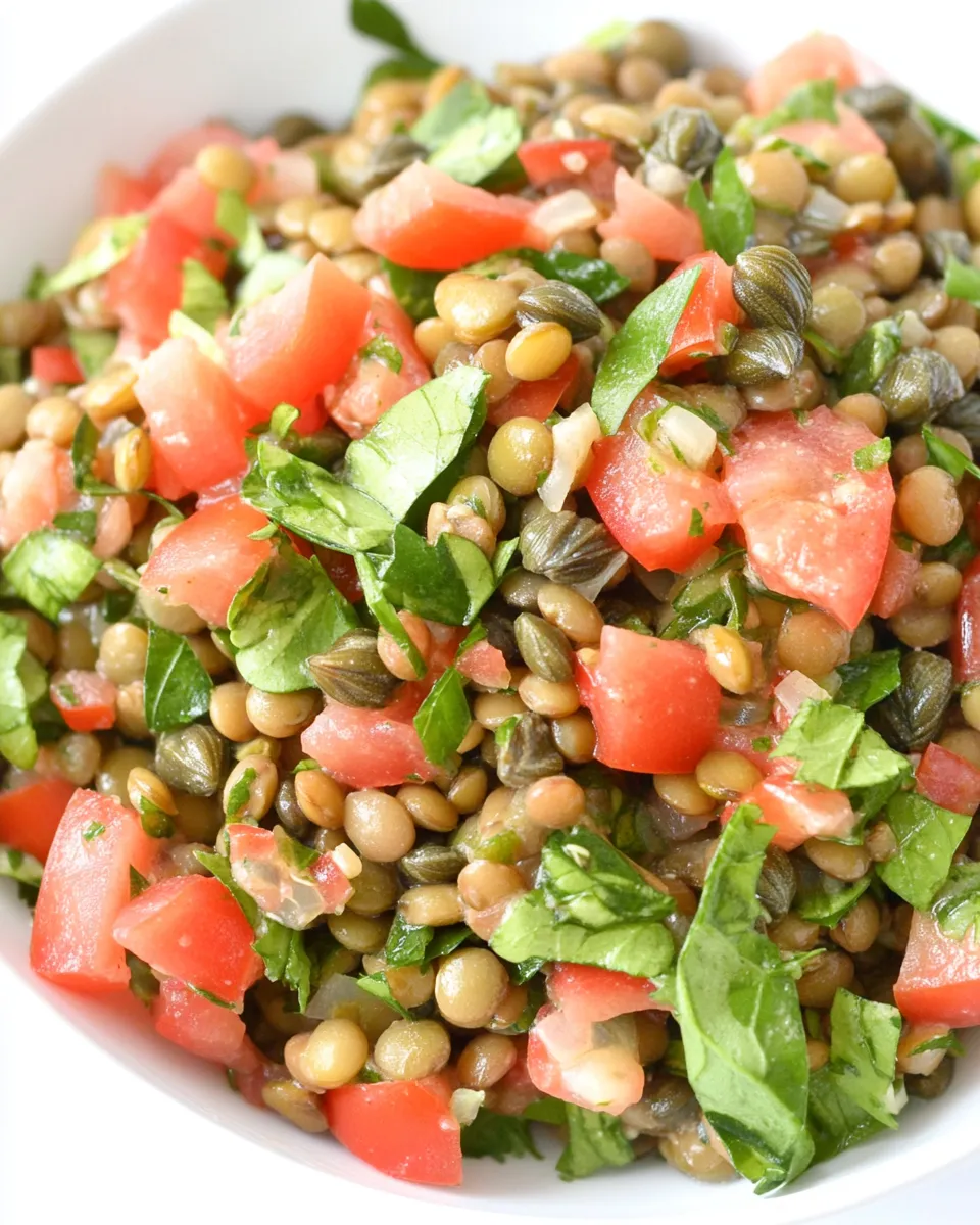 Classic Lentil Salad with Capers and Balsamic-Dijon Dressing image