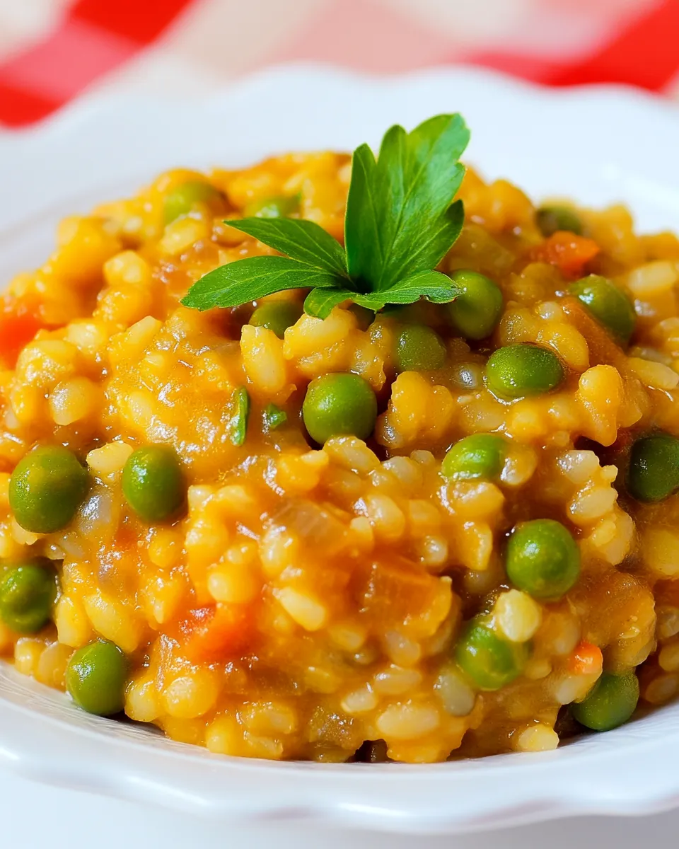 easy Lentils and Pea Risotto recipe photo