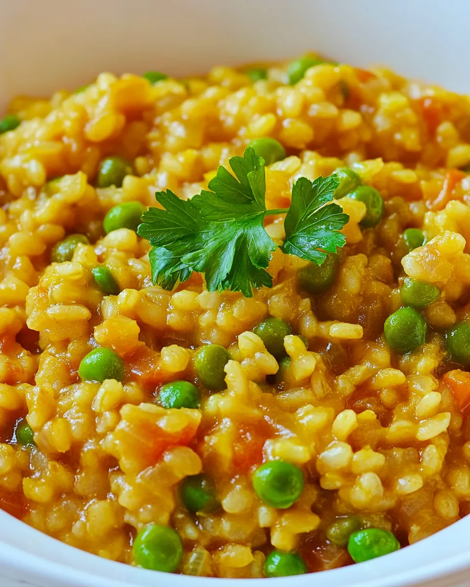 delicious Lentils and Pea Risotto dish photo