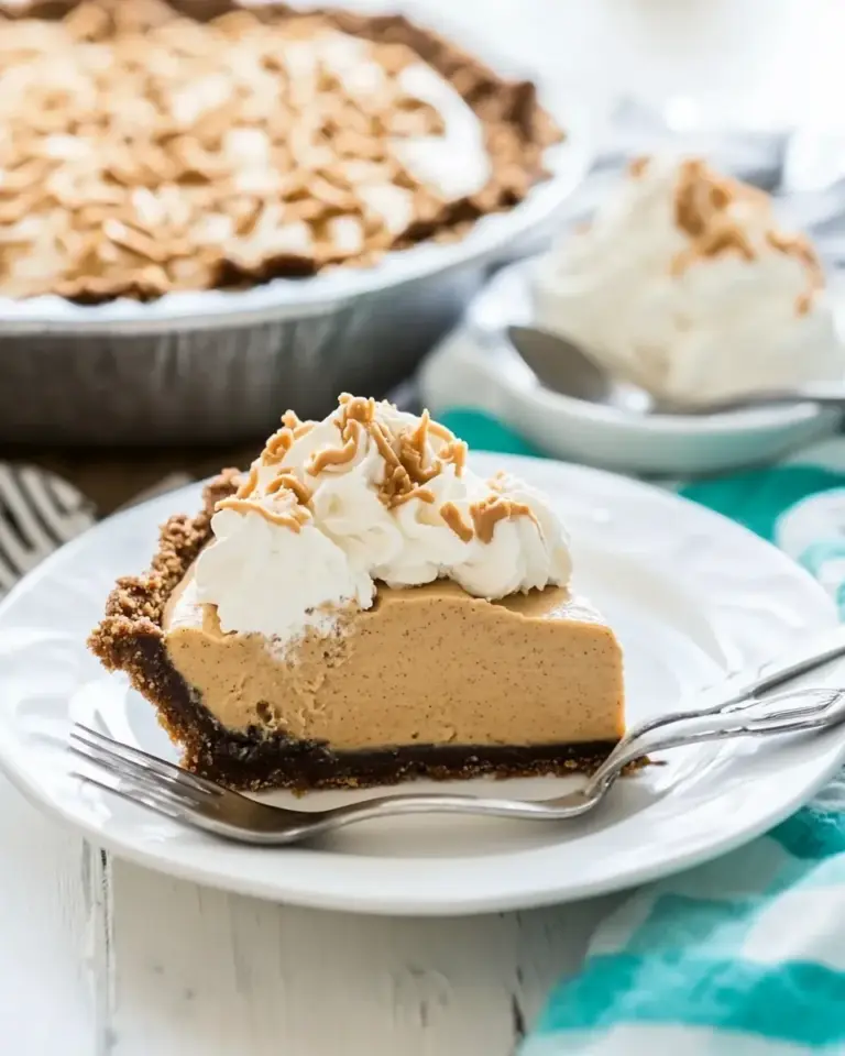 Homemade Lighter Peanut Butter Pie photo