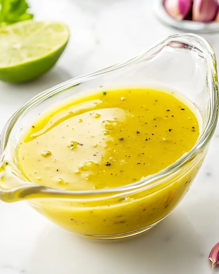 Homemade Lime Vinaigrette with Garlic photo