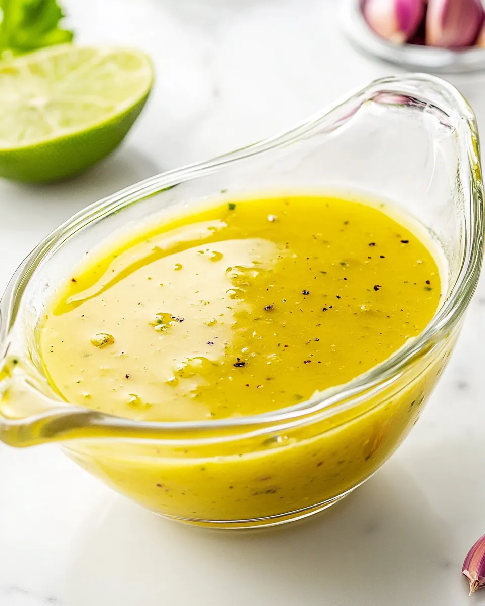 Homemade Lime Vinaigrette with Garlic photo