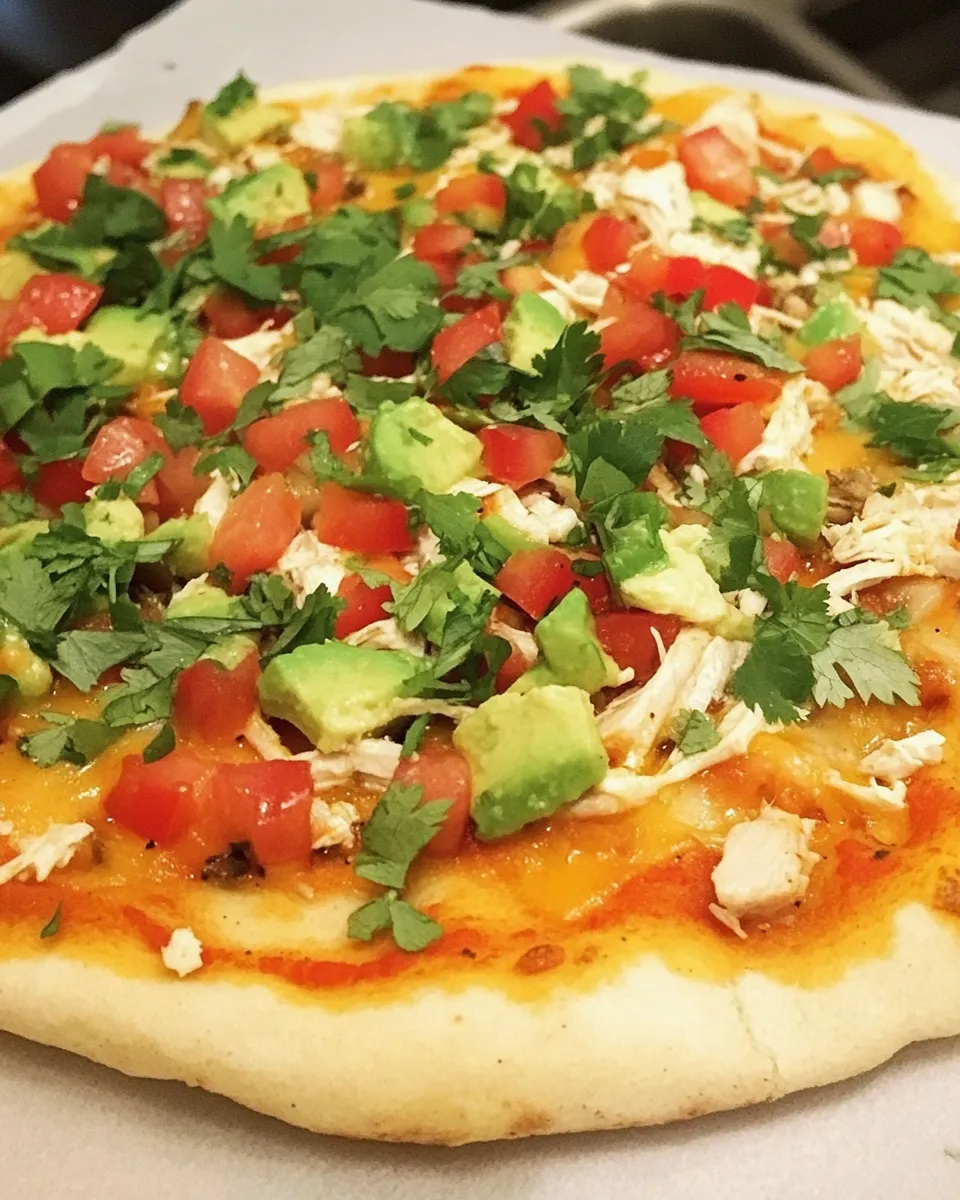 Easy Loaded Chicken Fajita Pizza recipe image