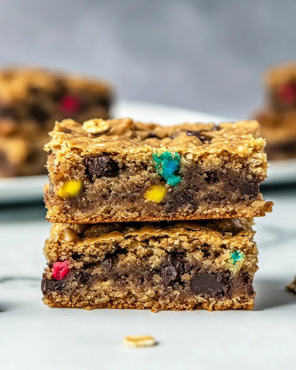 Easy Loaded Oatmeal Blondies recipe photo