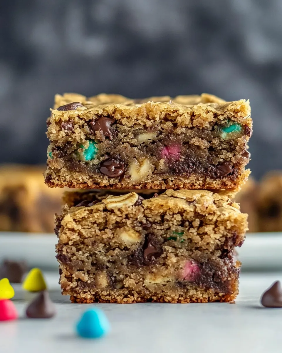 Delicious Loaded Oatmeal Blondies dish photo