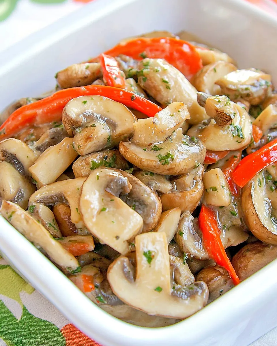 Delicious Marinated Mushrooms Recipe shot