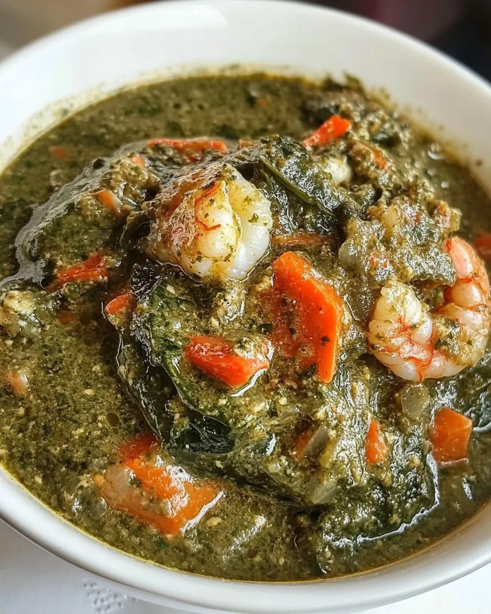 homemade Matapa (Cassava Leaves & Shrimp Stew) photo