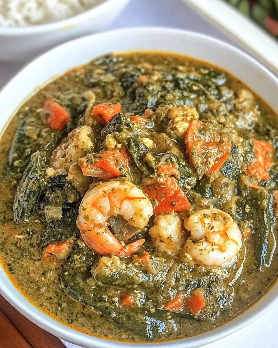 classic Matapa (Cassava Leaves & Shrimp Stew) image