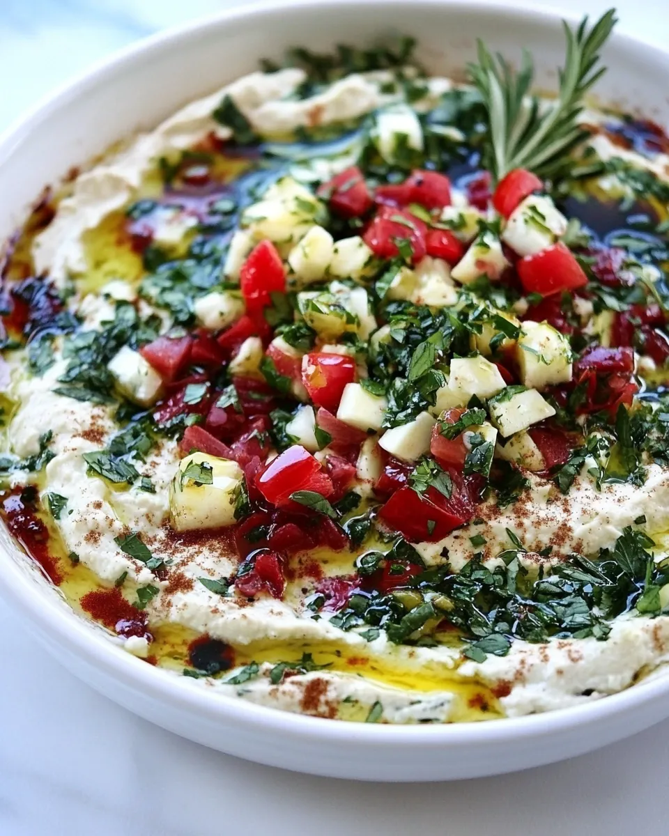 Delicious Mediterranean Dip food shot