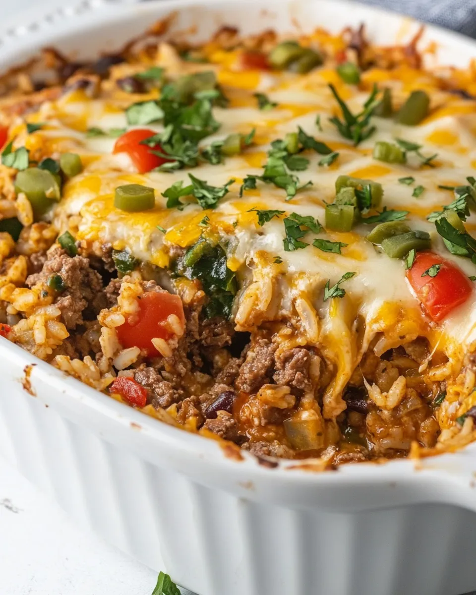 Homemade Mexican Beef and Rice Casserole photo