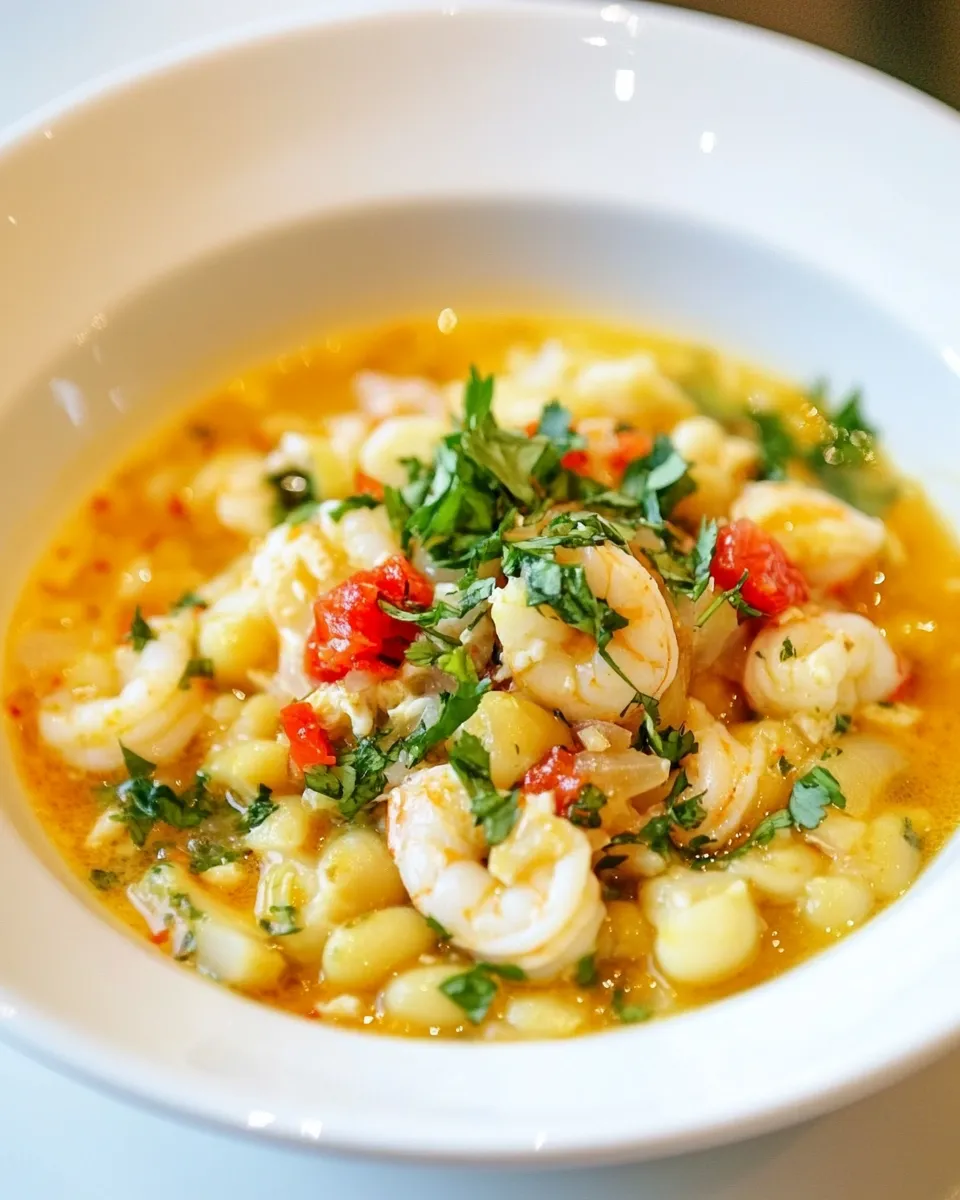 Easy Mexican Seafood Posole recipe photo