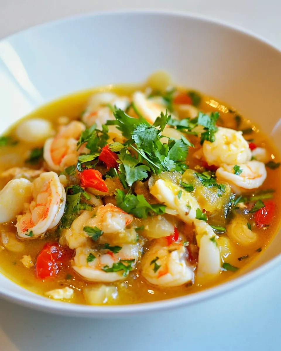 Delicious Mexican Seafood Posole dish photo