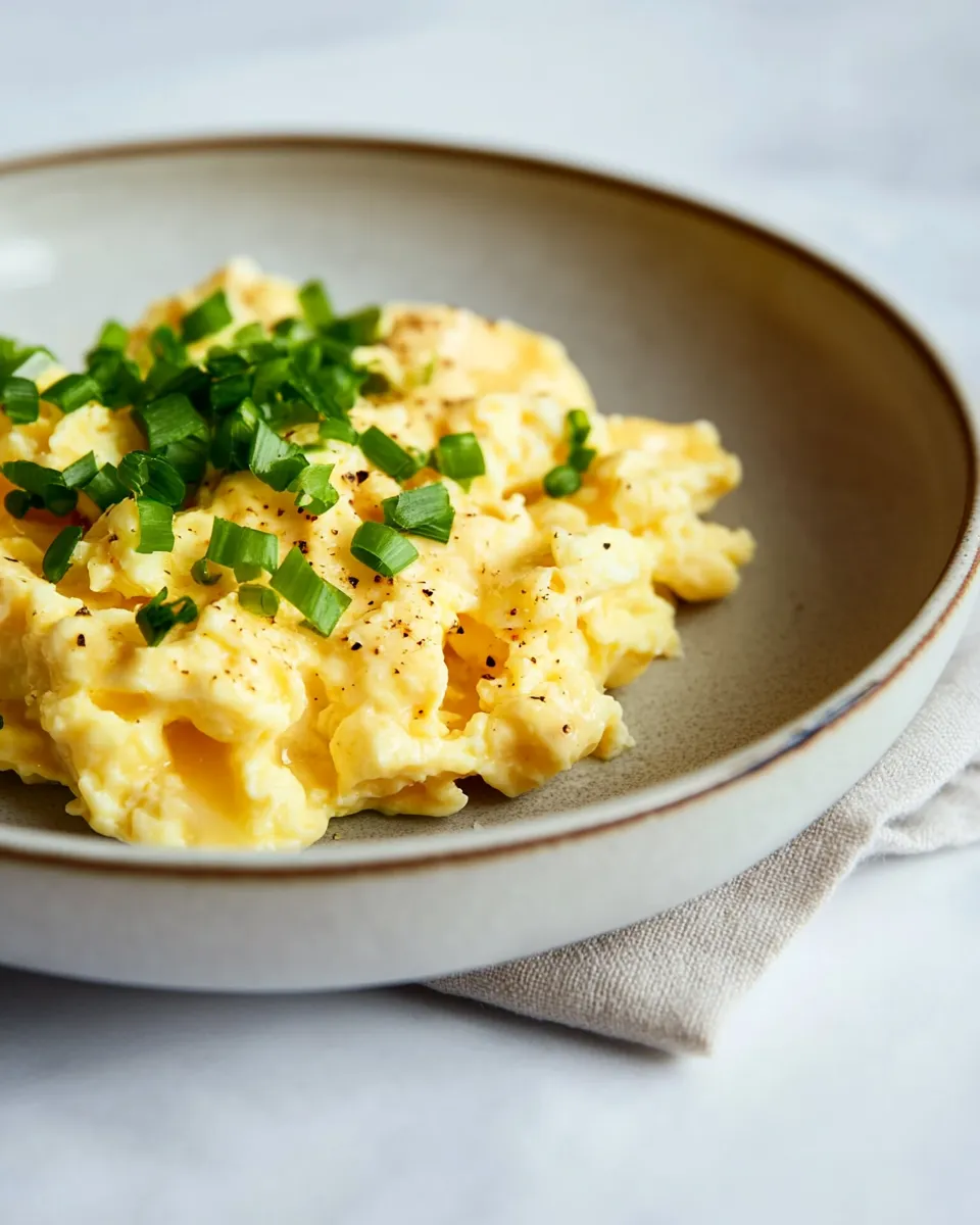 Delicious Microwave Scrambled Eggs plate image