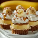 homemade Mini Banana Cream Pies with Salted Caramel Sauce photo