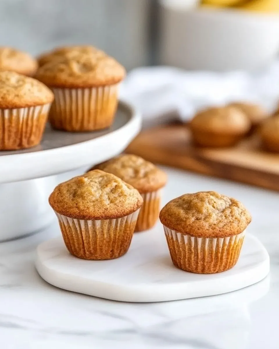 Easy Mini Banana Muffins recipe photo