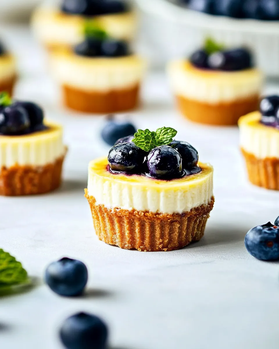 Homemade Mini Blueberry Cheesecakes photo