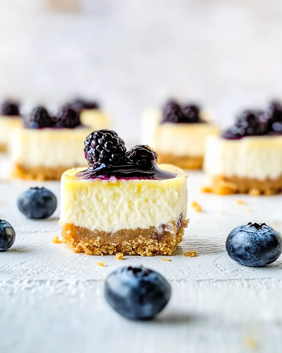 Classic Mini Blueberry Cheesecakes image
