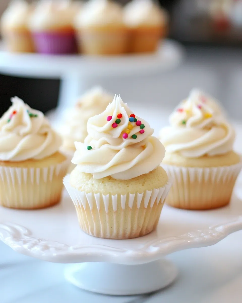 homemade Mini Vanilla Cupcakes photo