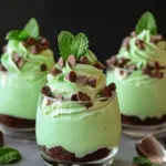Homemade Mint Chip Cheesecake Mousse photo