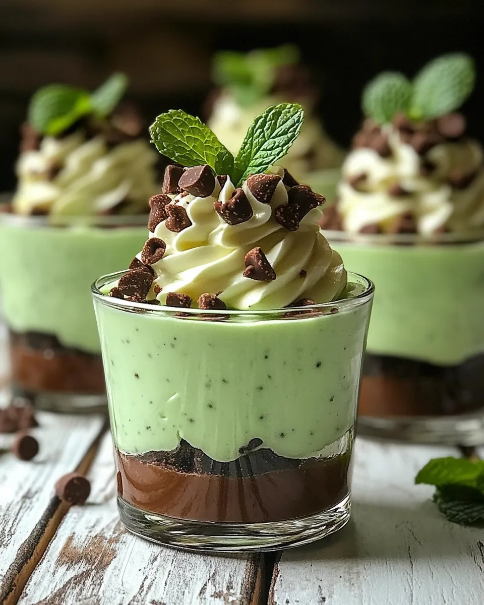 Easy Mint Chip Cheesecake Mousse recipe photo